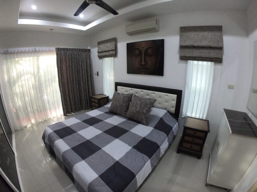 Master bed at Bangsaray garden villa