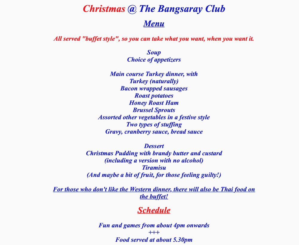 Bangsaray Club Xmas