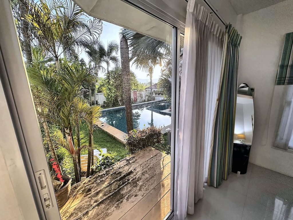 BangsarayPool villa master bed with Pool View