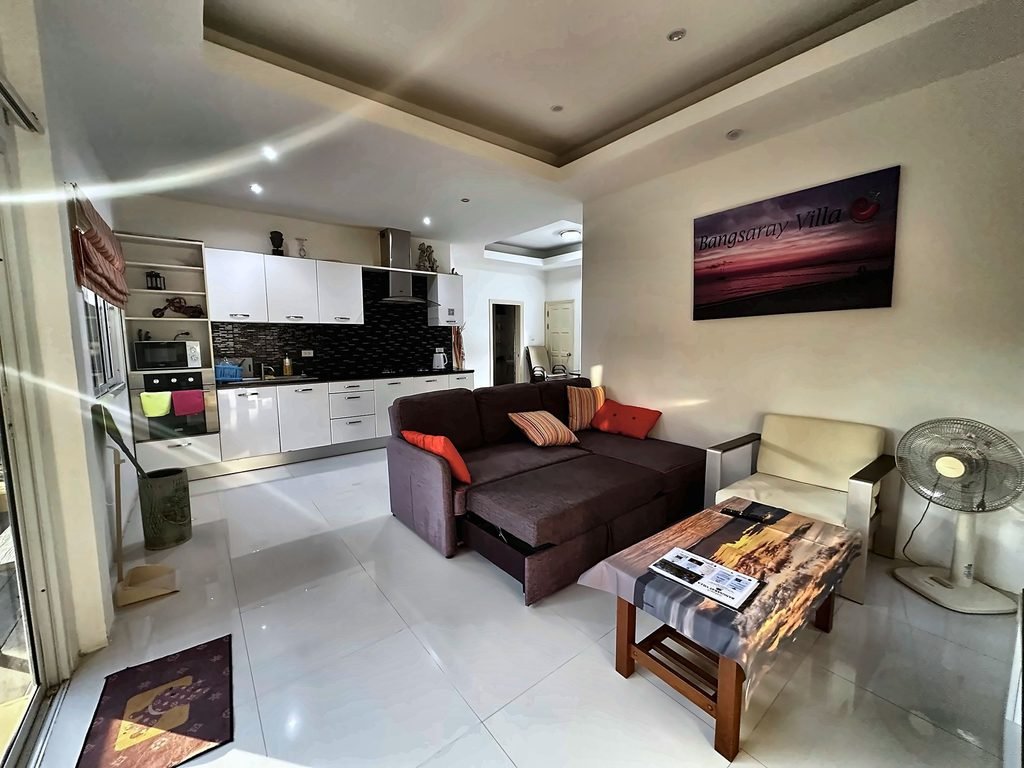 BangsarayPool villa Loung area with sofa bed